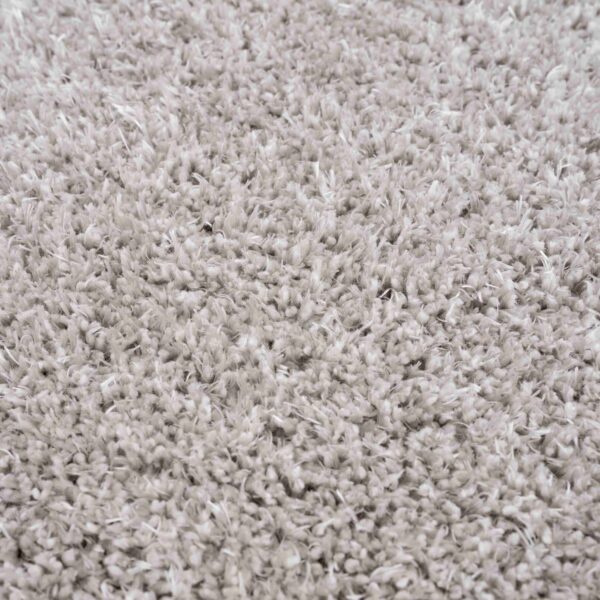 Faina Solid Light Gray Shag Rug Washable