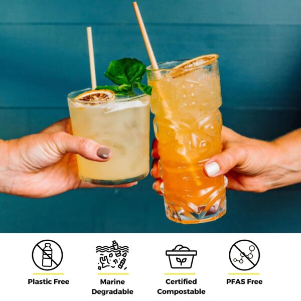 5.75" Cocktail Wheat Straws - Image 4