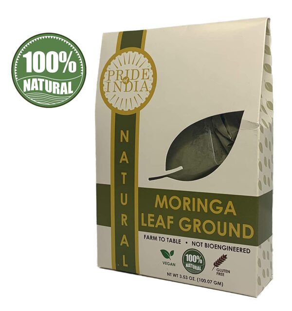 Premium Grade Pure & Raw Sun-dried Moringa Leaf Ground, (3.53oz - 100gm) - Image 2