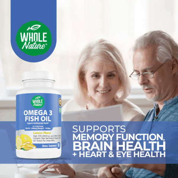 Whole Nature Omega 3 Fish Oil 2400mg (2PK) - Image 2