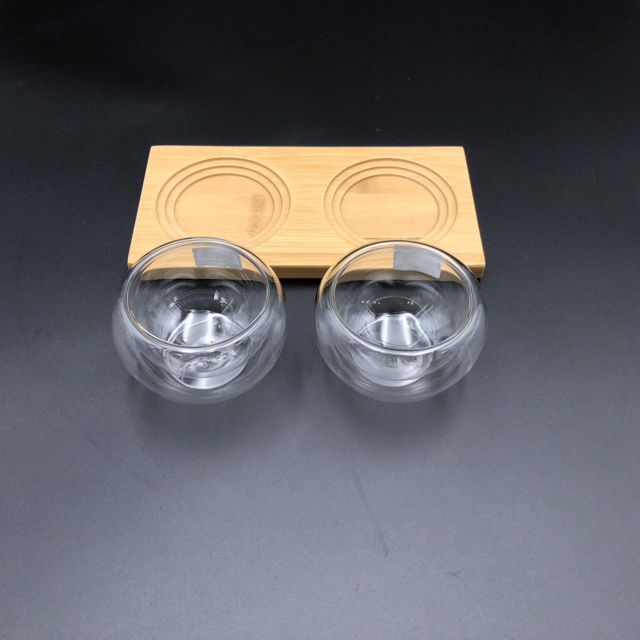 A Set Of 3 Bamboo Double Trays With 6 Doublewalled Thermo Bowls To Match - Image 4