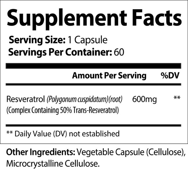 Resveratrol (600mg Trans-Resveratrol ) - Image 4