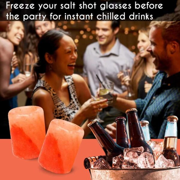 Himalayan Pink Salt Shot Glass by Pride of India – Tequila Holder – Premium Quality/Handcrafted – 100% Food Grade – Good for Parties & Gatherings – Easy to Use – Thermal Retention Capacity - Image 5