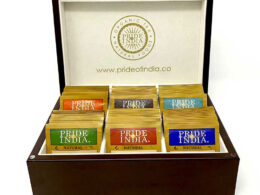 Natural Indian Tea Assortment Chest, 6 Types - 72 Tea Bags