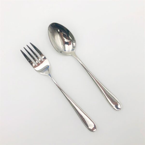 Stainless Steel Serving Fork And Knife Set Of 2 Pieces Great For Entertaining