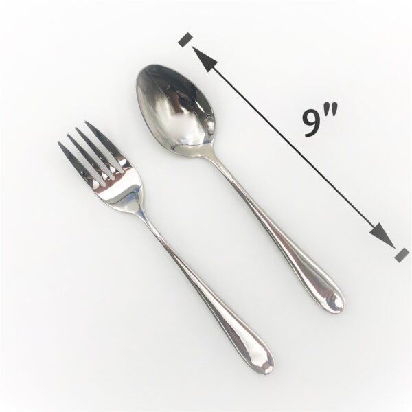 Stainless Steel Serving Fork And Knife Set Of 2 Pieces Great For Entertaining - Image 2