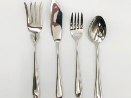 Stainless Steel Four (4) Piece Large Serving Set Great For Entertaining