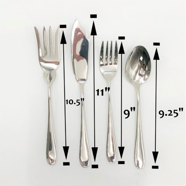 Stainless Steel Four (4) Piece Large Serving Set Great For Entertaining - Image 2