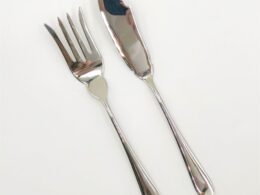Stainless Steel Fish Serving Knife And Serving Fork Two (2) Piece Serving Set Great For Entertaining