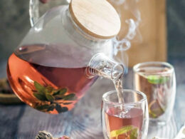 4 Piece Thermo Glass Asian Tea Entertaining Set For 2