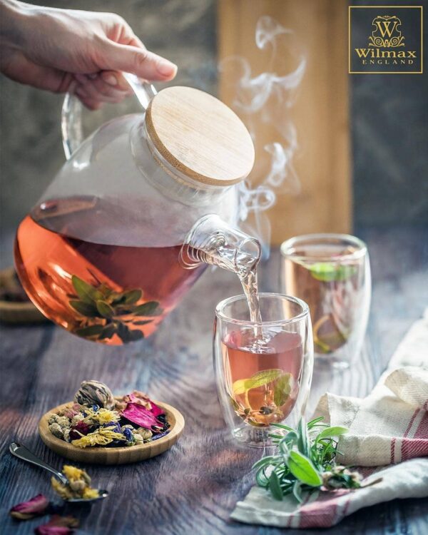 4 Piece Thermo Glass Asian Tea Entertaining Set For 2 - Image 4