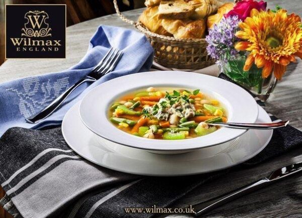 Set Of 6 White Soup Plate 9" inch | 23 Cm 20 Oz | 585 Ml - Image 3