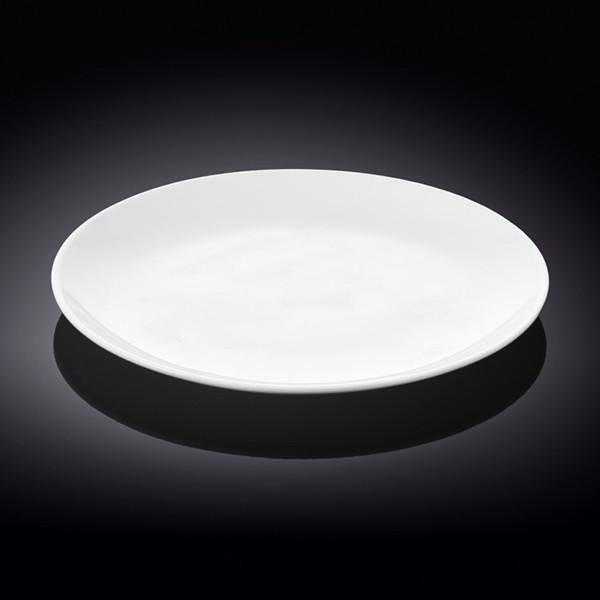 Set Of 6 Professional Rolled Rim White Dinner Plate 10" inch | 25.5 Cm