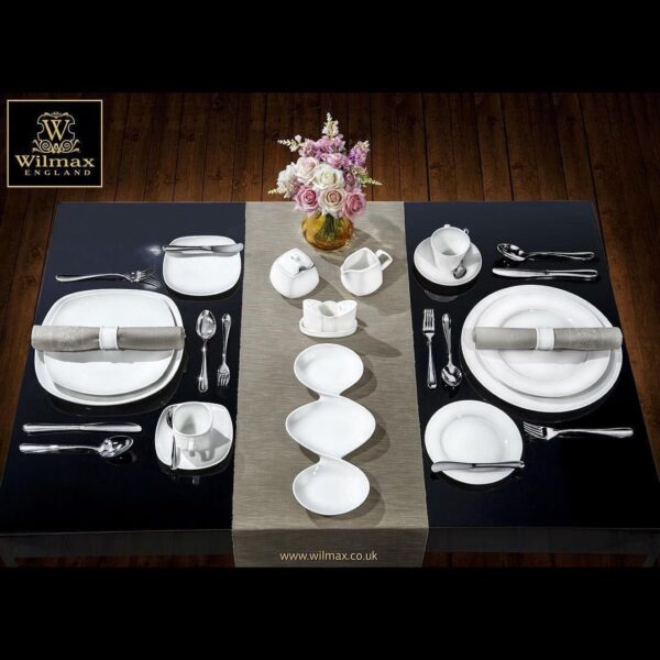 White Divided Sauce Dish 14.5" inch | 37 Cm - Image 5