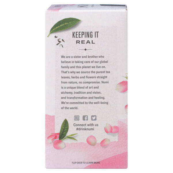 Numi Organic White Rose White Tea 16 Tea Bags (Pack of 6 Boxes) - Image 6