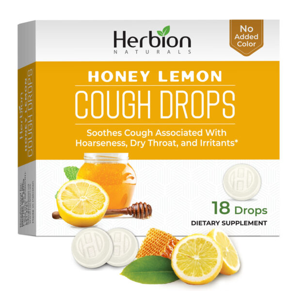 Herbion Naturals Honey Lemon Cough Drops 18 Drops