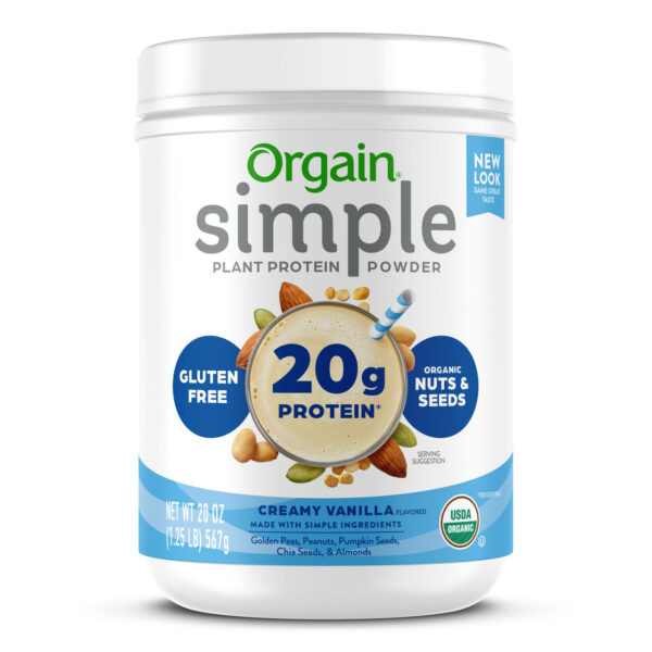 Orgain Organic Simple Vanilla Plant Protein Powder 1.25 lb