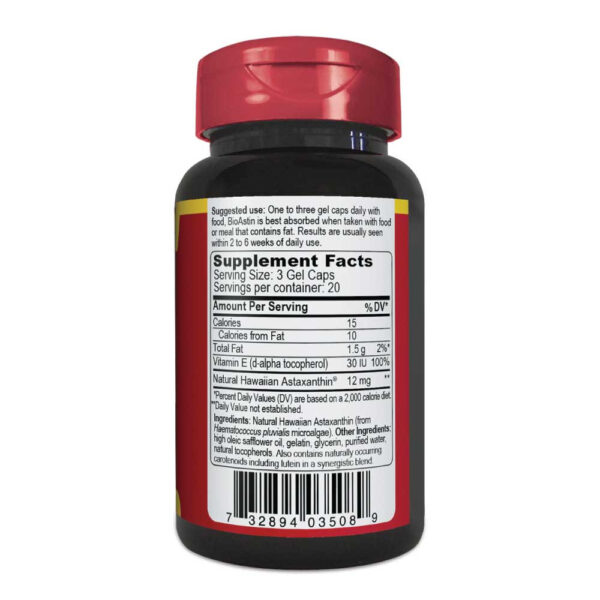 Nutrex Hawaii BioAstin Astaxanthin 4mg (1x60 CAP) - Image 2