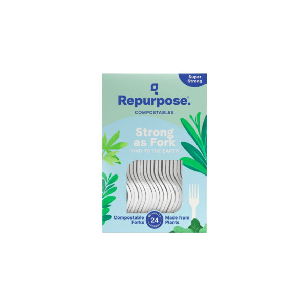 Repurpose Super Strong Compostable Forks Made from Plants 24 Forks (Pack of 20 Boxes)