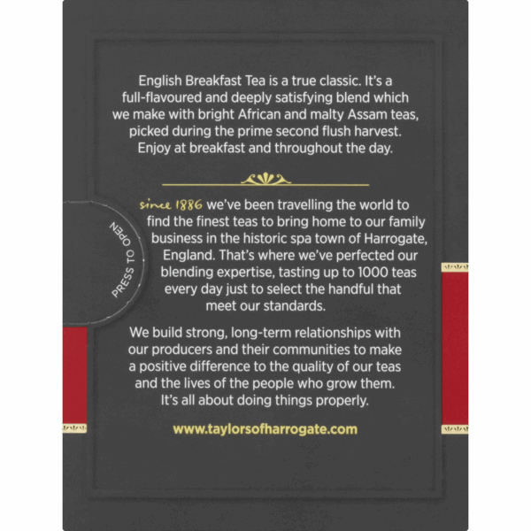 Taylors Of Harrogate English Breakfast Tea (6x20BAG ) - Image 5