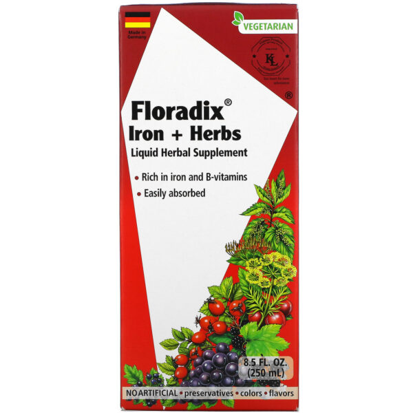 Floradix Iron & Herbs Liquid Supplement 8.5 oz