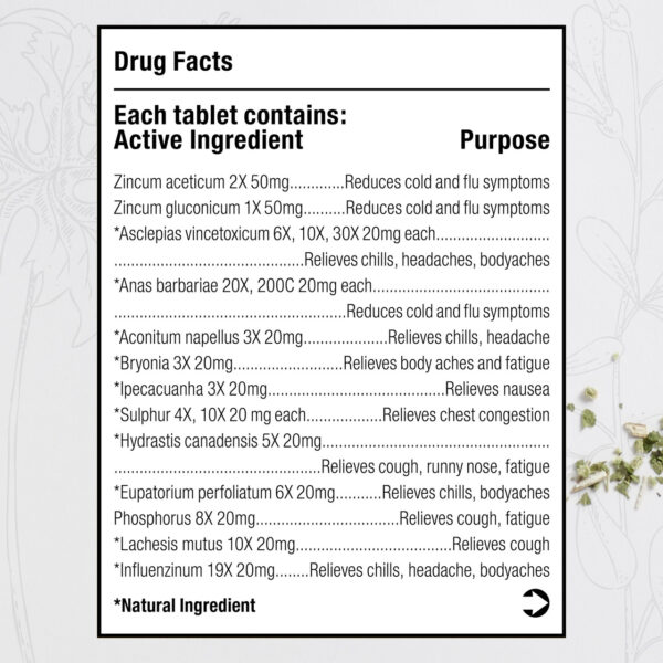 ReBoost Zinc + 10 Max Cold & Flue Relief 60 Tablets - Image 7