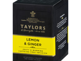 Taylors Lemon & Ginger Tea 20 Tea Bags (Pack of 6 Boxes)