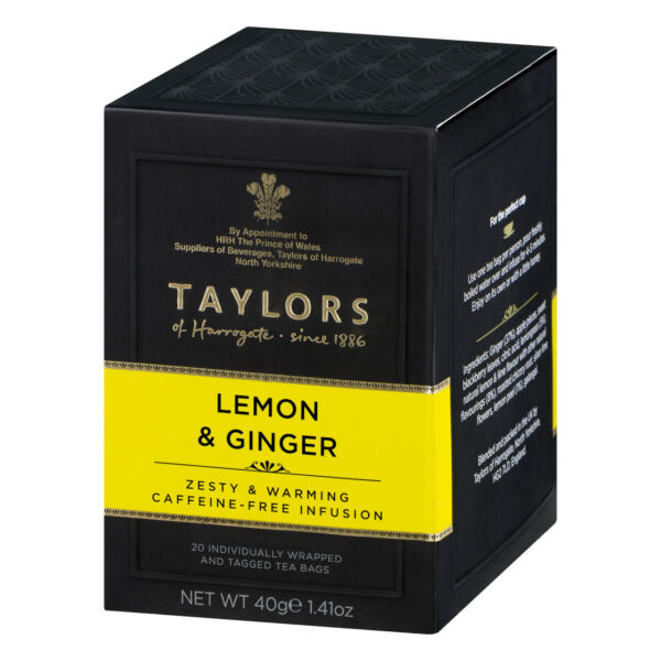 Taylors Lemon & Ginger Tea 20 Tea Bags (Pack of 6 Boxes)