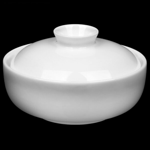 White Soup Cup With Lid 5" inch | 11 Fl Oz - Image 3