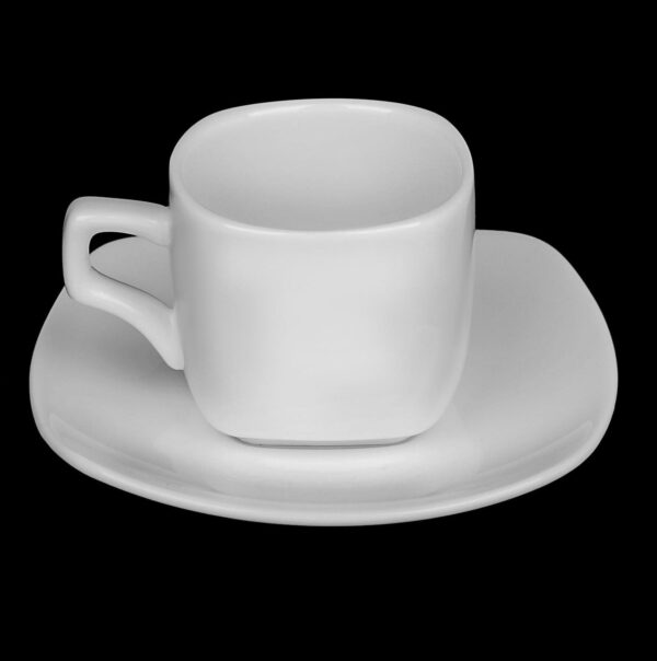White 3 Oz | 90 Ml Coffee Cup & Saucer - Image 2