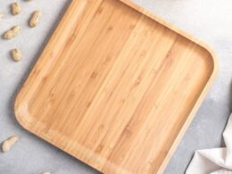 Bamboo Square Plate 10" inch X 10" inch | For Appetizers / Barbecue