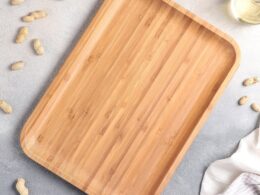 Bamboo Platter 14" inch X 10" inch | For Appetizers / Barbecue / Steak