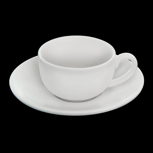 White 3 Oz | 100 Ml Coffee Cup & Saucer - Image 2