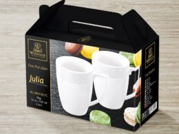 White Coffee Mug 12 Oz | 350 Ml Set Of 2 In Gift Box