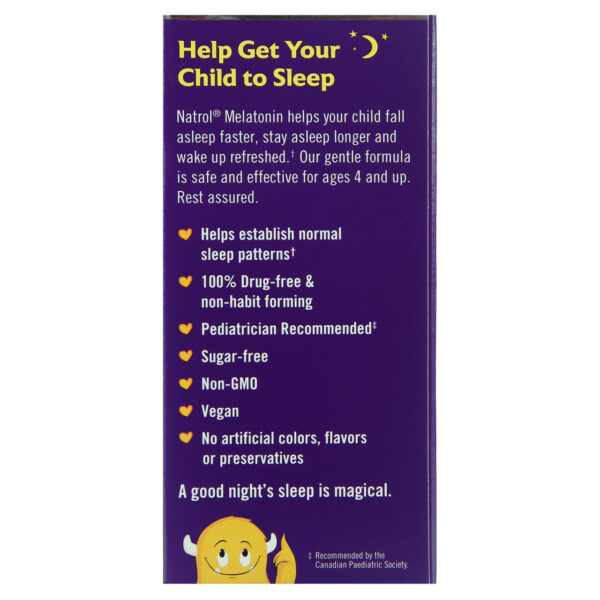 Natrol Kids Melatonin Sleep Fast Dissolving Strawberry Tablets 40 Tablets - Image 3