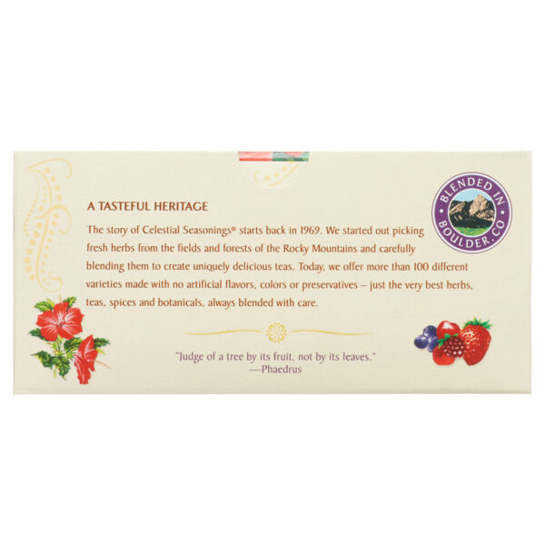 Celestial Seasonings Wild Berry Zinger Herbal Tea 20 Tea Bags (Pack of 6 Boxes) - Image 2