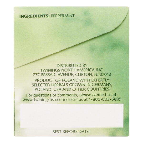 Twinings Pure Peppermint Tea (6x20 Bag) - Image 5