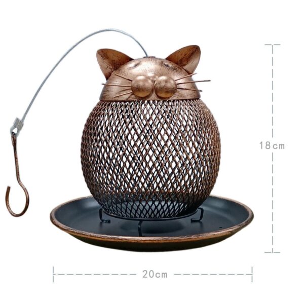 Cat Haven Bird Feeder: Charming Handmade Outdoor Decor For Feathered Friends - Image 2