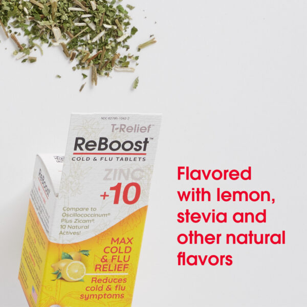 ReBoost Zinc + 10 Max Cold & Flue Relief 60 Tablets - Image 2
