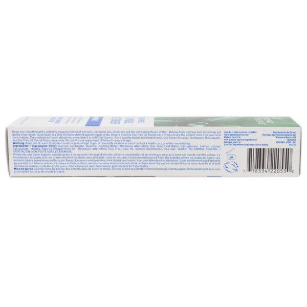 Desert Essence Tea Tree Toothpaste With Mint (1x 6.25 Oz) - Image 2