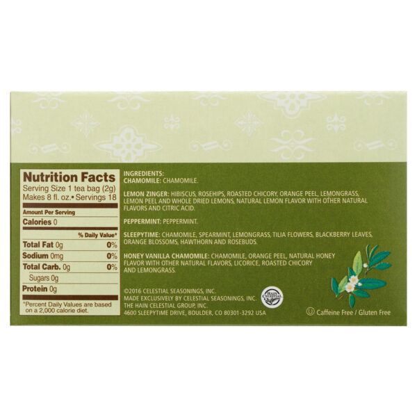 Celestial Seasonings Herbal Tea Sampler (6x18 Bag) - Image 4