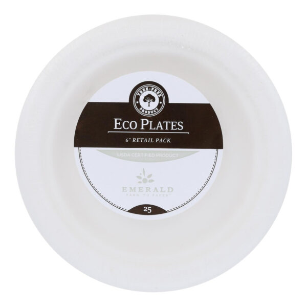 Emerald 6 " Round Plates 20 x 25 Plates - Image 2
