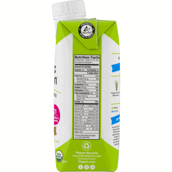 Organic Organic Nutrition Shake Cafe Mocha 4 Cartons (Pack of 3 Boxes) - Image 2