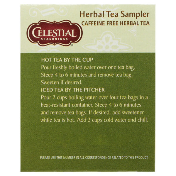 Celestial Seasonings Herbal Tea Sampler (6x18 Bag) - Image 3