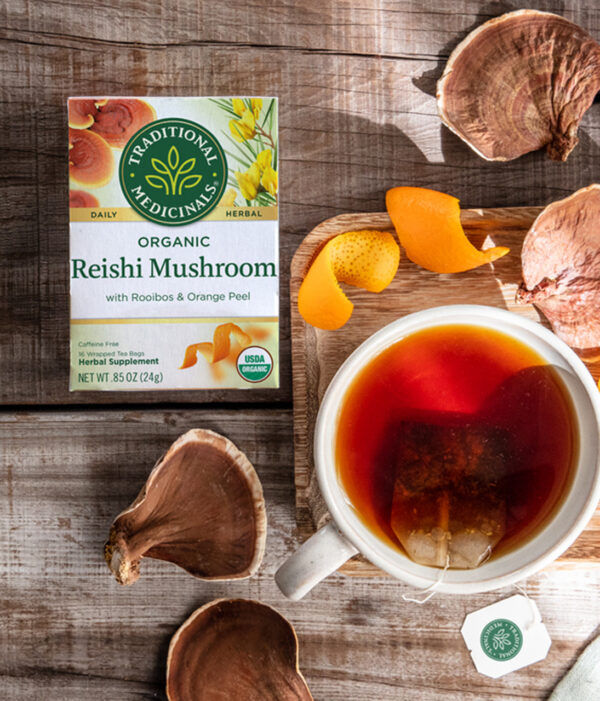 Organic Caffeine Free Reishi Mushroom Herbal Tea 16 Tea Bags (Pack of 6 Boxes) - Image 5