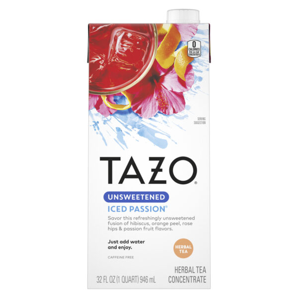 Tazo Unsweetened Iced Passion Herbal Tea Concentrate 32 oz (Pack of 6) - Image 9