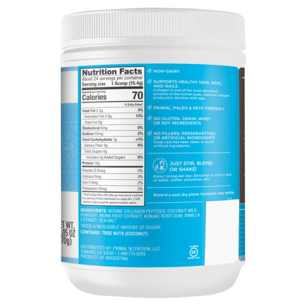 Primal Kitchen Vanilla Coconut Collagen Fuel 13.1 oz - Image 3