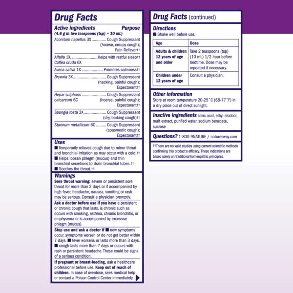 Boericke & Tafel Nighttime Cough & Bronchial Syrup (1x8 Oz) - Image 6
