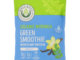Kuli Kuli Organic Moringa Green Smoothie with Plant Protein Vanilla Smoothie Mix 7.6 oz