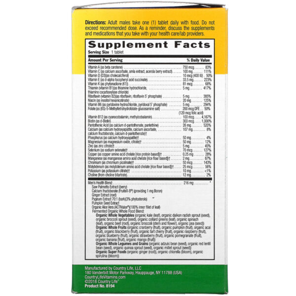 Country Life CoreDaily Multivitamin for Men 50+ 60 Tablets - Image 2